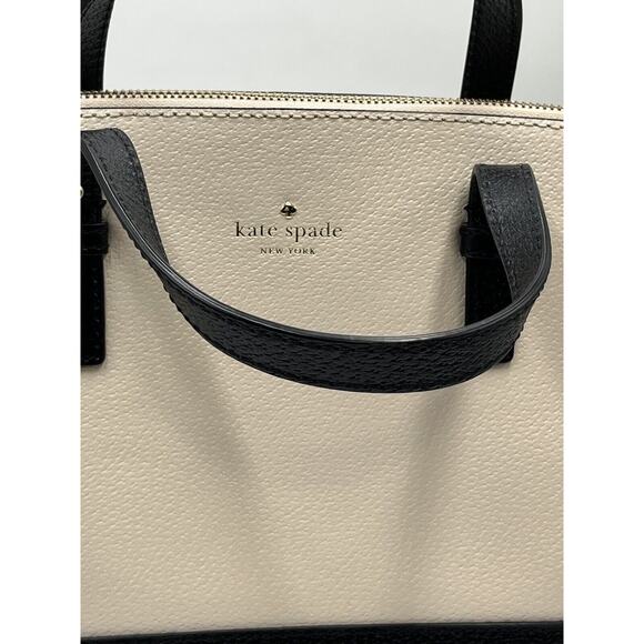 Kate Spade Grand‎ Street Rachelle Satchel Porcelain Black Leather Authenticated - Picture 13 of 16